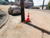 Poste no meio da rua preocupa moradores de Concórdia
