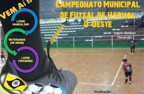 Começa neste sábado o campeonato de futsal de Herval