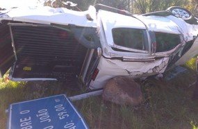 Colisão entre veículos deixa cinco feridos em Campos Novos