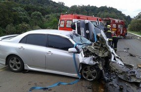 Colisão frontal faz uma vítima fatal na BR-153