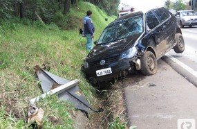 Motorista fica ferida após capotar veículo na BR-282