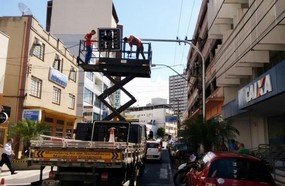 Sinaleiras são reinstaladas e substituídas em Joaçaba