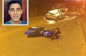 Jovem morre após colisão frontal entre carro e moto em Videira