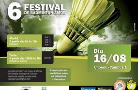 6º Festival de Badminton acontece neste sábado em Joaçaba