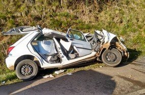 Colisão entre três veículos faz vítima fatal na BR-282
