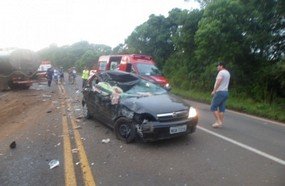 Grave acidente tira a vida de duas pessoas em Joaçaba