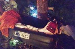 Dois jovens morrem ao bater em árvore em Concórdia