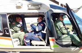 Aeronaves da PM transportam bebê de Joaçaba para Florianópolis