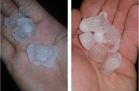 Capinzal e Ouro registram chuva de Granizo