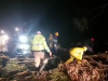 Trabalho intenso na desobstrução das rodovias após o temporal