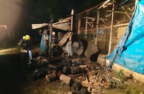 Incêndio em aviário mobiliza Bombeiros durante a madrugada