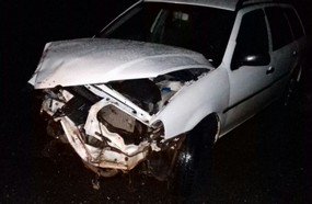 Colisão entre veículos na BR-282, em Joaçaba