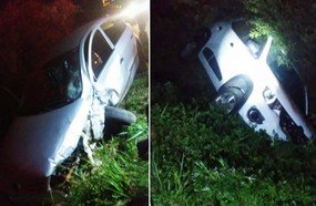 Veículo de Joaçaba se envolve em acidente em Campos Novos