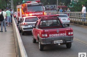 Mulher tenta se jogar da ponte em Herval d´Oeste