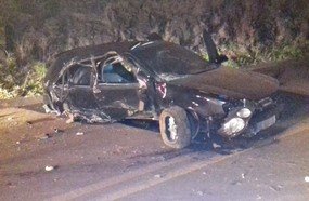 Acidente em Curitibanos deixa uma vítima fatal e três feridos
