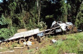 Caminhoneiro perde a vida ao despencar veículo na BR-153