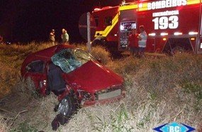 Colisão entre carro e caminhão deixa quatro feridos em Capinzal