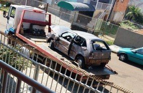 Família depreda veículo após PM flagrar menor dirigindo