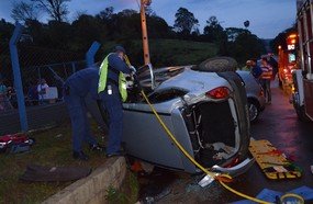 Colisão entre veículos deixa dois feridos na SC-150