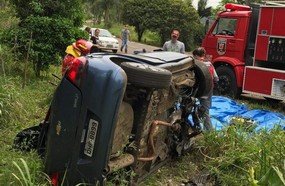 Sargento da PM morre após capotar veículo na SC-154