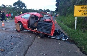 Motorista morre após colidir com carreta na BR-282