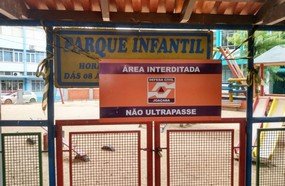 Parquinho infantil é interditado pela Defesa Civil