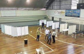 Centro de Triagem para atender pacientes com sintomas de gripe