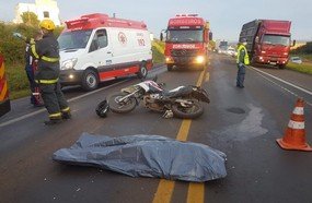 Motociclista morre após colidir na traseira de carreta na BR-282