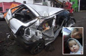 Mãe e filha morrem em acidente na BR-282
