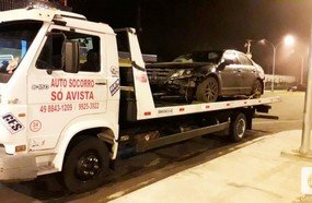 Saída de pista é registrada durante a madrugada em Joaçaba