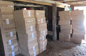 PM apreende carga expressiva de cigarros em Campos Novos
