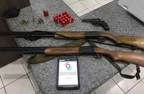 PM Ambiental prende três homens por porte ilegal de armas