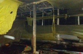 Bombeiros combatem incêndio em aviário no interior de Herval