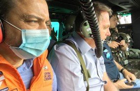 Presidente sobrevoa áreas atingidas pelas enxurradas em SC