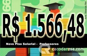 Piso salarial dos professores terá reajuste de 7,97% 