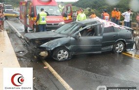 Acidente grave na divisa entre Erval Velho e Campos Novos