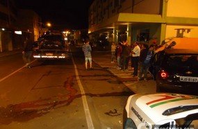 Choque entre veículos no centro de Videira