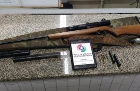 PM Ambiental apreende arma de fogo e acessórios de uso restrito 