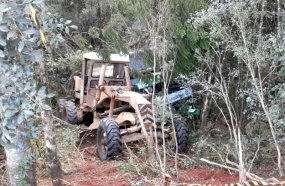 Homem morre em acidente com patrola na SC-135
