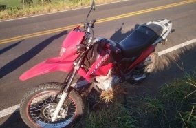 Motociclista fica ferido após sofrer queda na SC-355