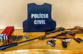 Polícia Civil apreende armas e munições em Videira