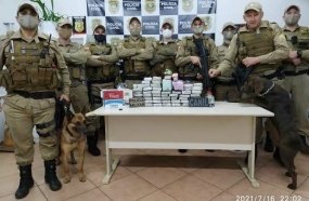Polícia Militar apreende quase 40 kg de maconha em Peritiba