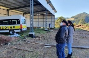 Prefeito fiscaliza obra do Barracão que vai abrigar as máquinas