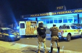 Ação conjunta apreende 85 mil maços de cigarros na BR-282 