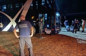 Receita Federal apreende ônibus com mercadorias estrangeiras