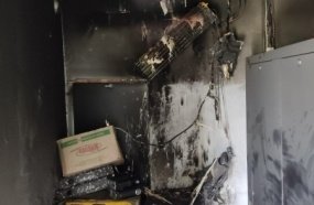 Policial consegue conter incêndio em delegacia com balde d’água