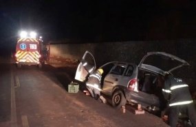Saída de pista deixa condutor ferido na SC-135