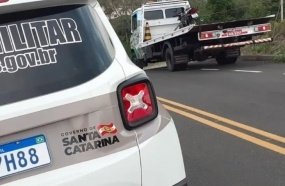 PM flagra condutor empinando moto em Herval d´Oeste 
