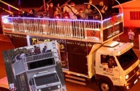 Luzerna abre a programação de natal com trio elétrico  