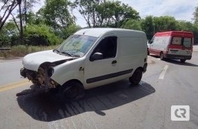 Colisão em barranco deixa dois feridos em Herval d´Oeste